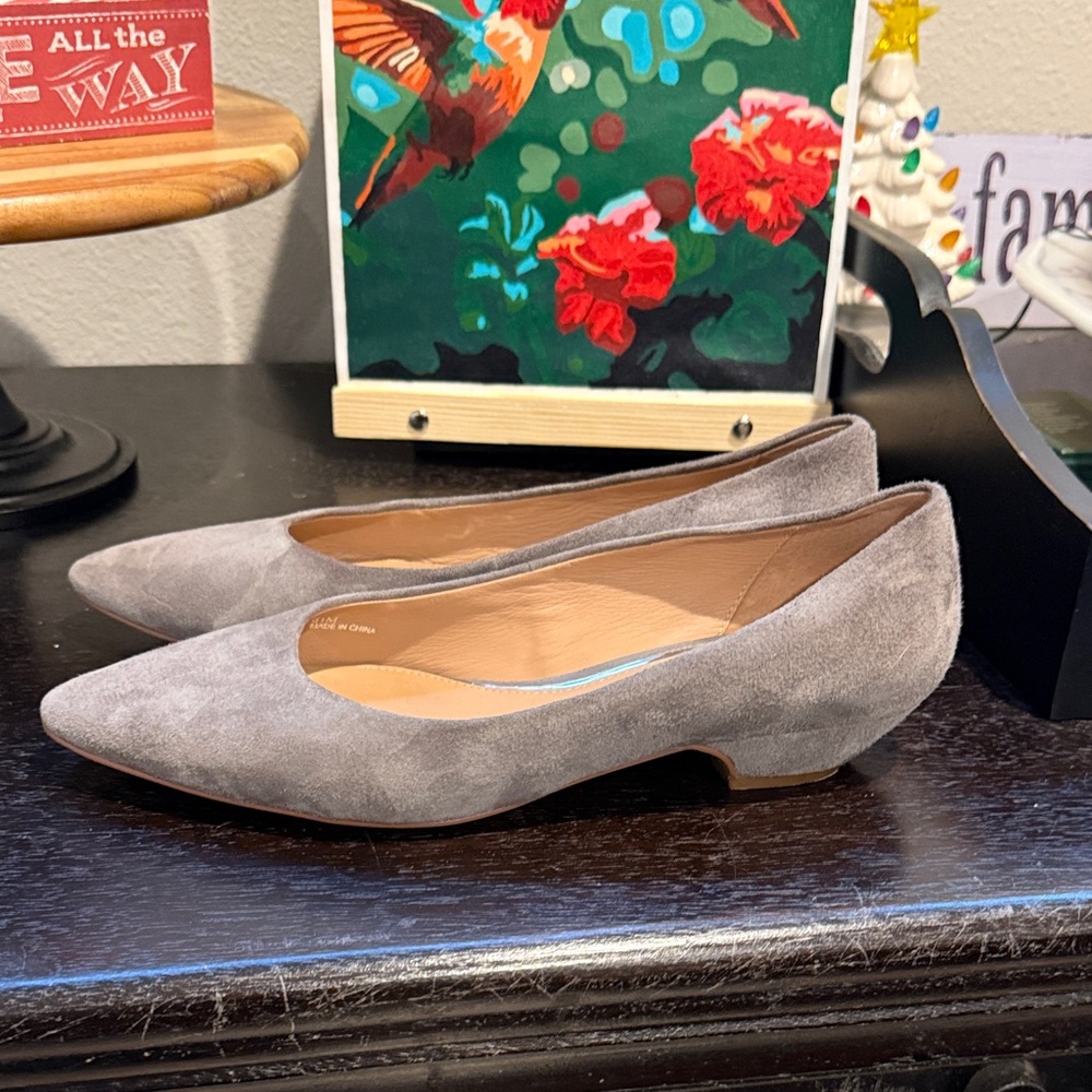 Paolo Gray Suede Flats - Picture 2 of 6